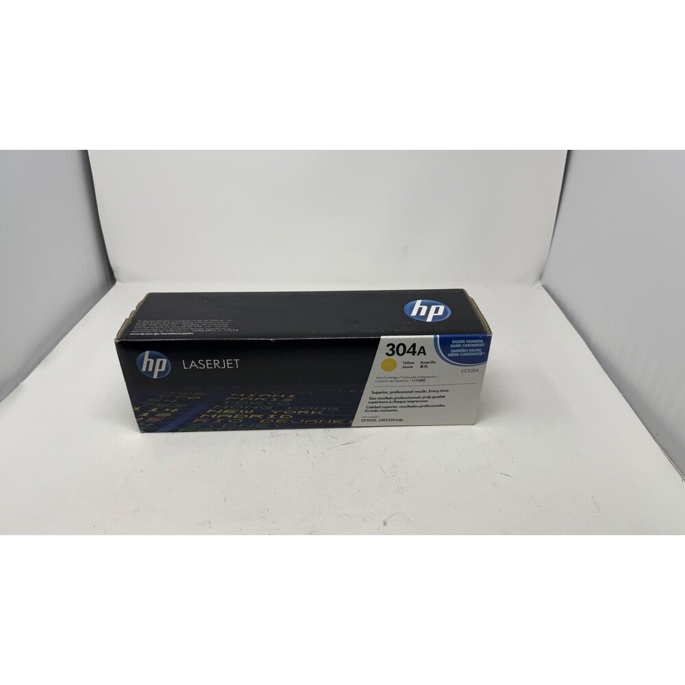 Genuine HP CC532A 304A Yellow LaserJet Toner Cartridge UPC 883585301515